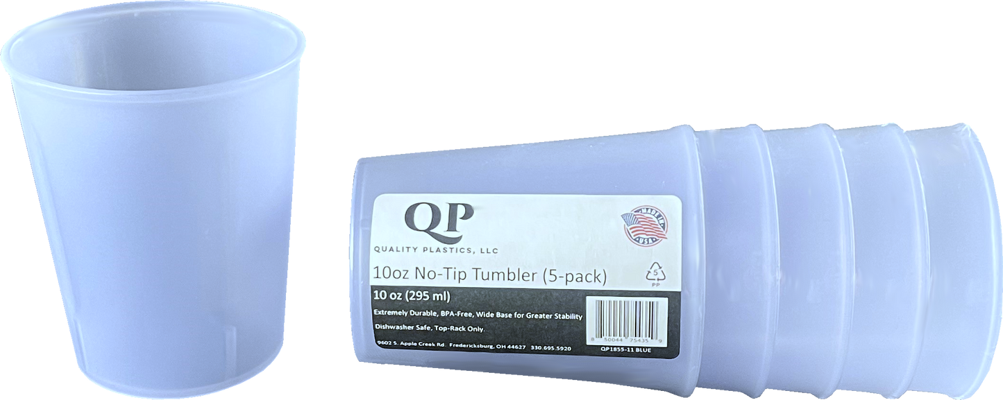 10oz Plastic Tumblers - 5 Pack